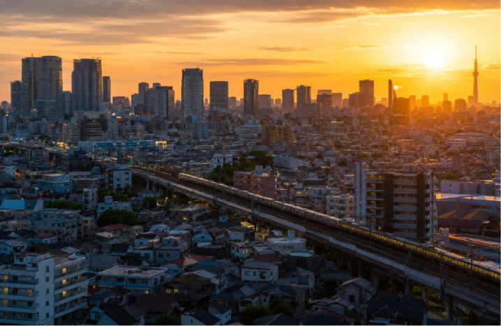 evening view of tokyo