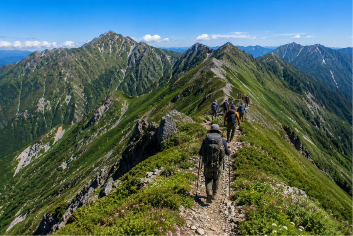 The Shirane Sanzan Traverse