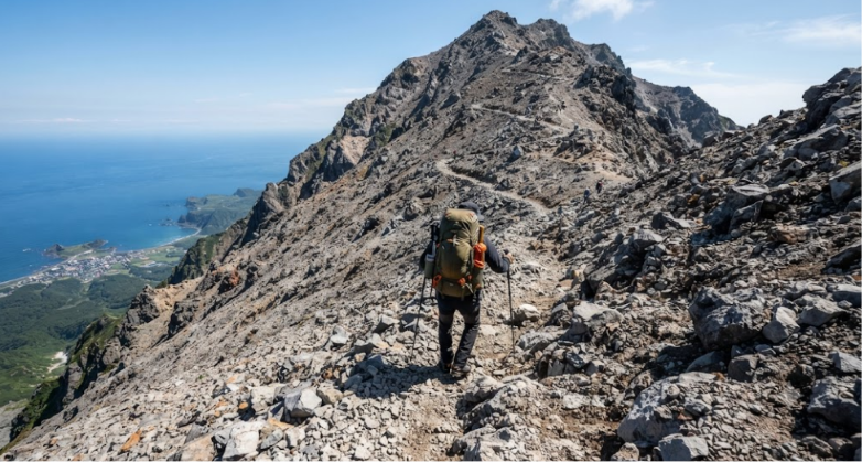 steep rocky way