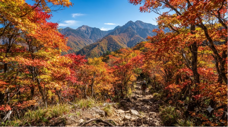 Autumn Forest Hiking