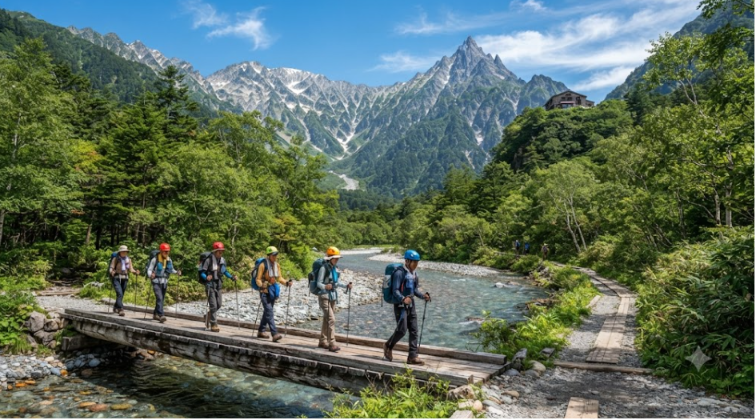 Scenic Start Through Kamikochi Valley 