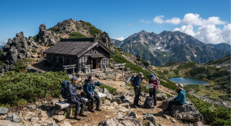 Traditional Mountain Hut For Hikers