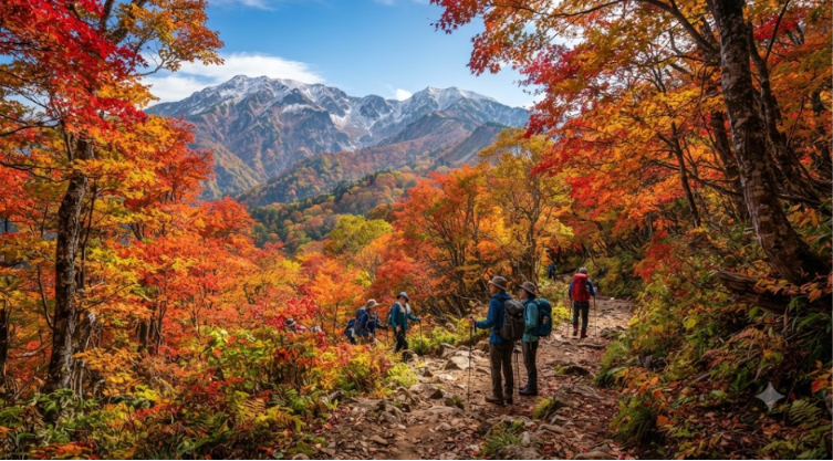 Colorful Autumn Hiking Mountain Trail