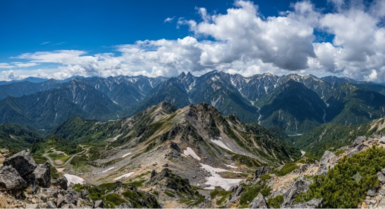 Panoramic Views Of Japanese Alps 