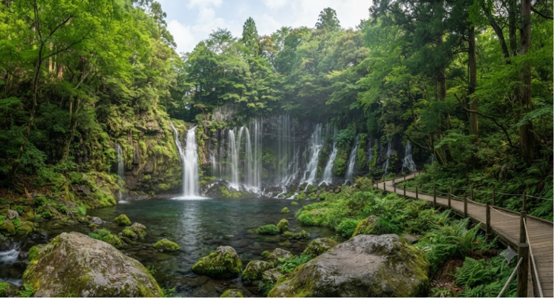  Waterfall Surrounded By Nature 