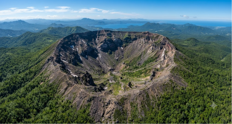 Massive Volcanic Crater At Summit