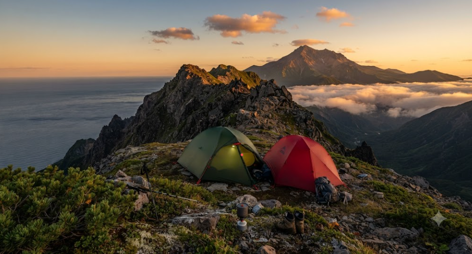 Peaceful Mountain Camping Experience Begins