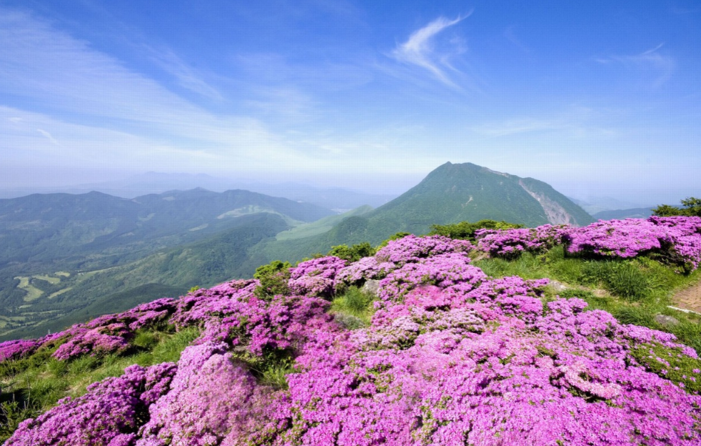 Nakadake, the highest peak in Kyushu
