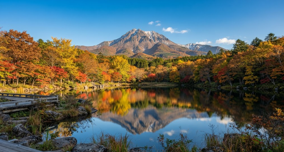 Mirror Reflection Of Mount Myoko