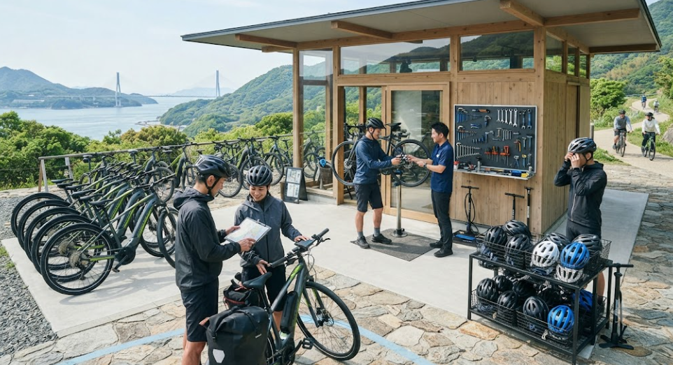 Everything needed for comfortable cycling