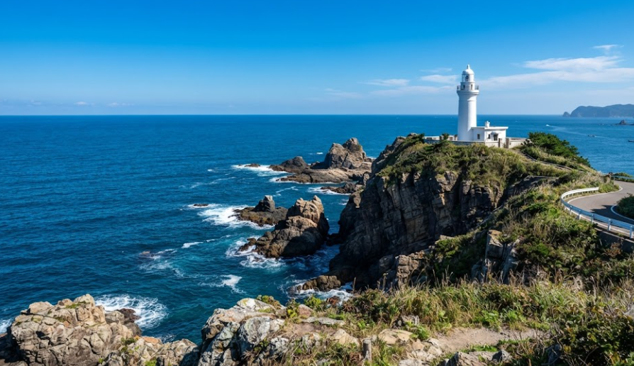 Northern Lighthouse Above Blue Sea