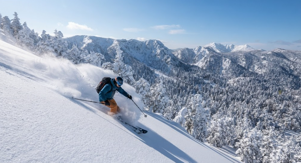 Steep slopes challenge skilled skiers
