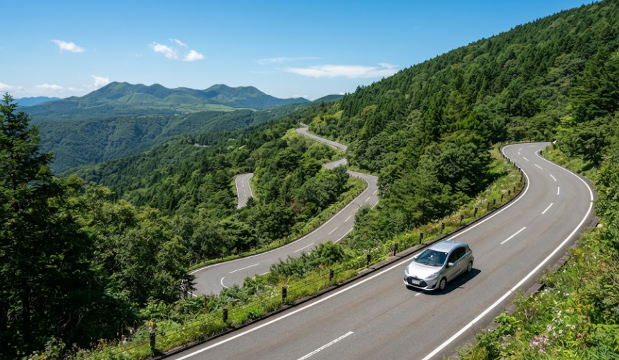 Beautiful Drive Through Mountain Roads