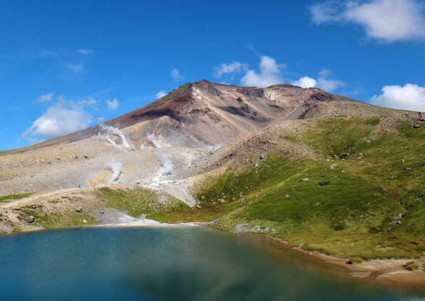Daisetsuzan National Park in Hokkaido with winter mountain scenery