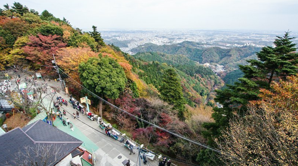Mount Takao forest trail and mountain scenery