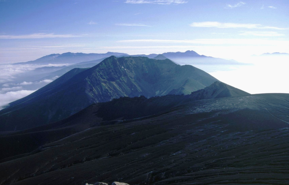 Volcanic ridge of the Tokachi Traverse above Biei