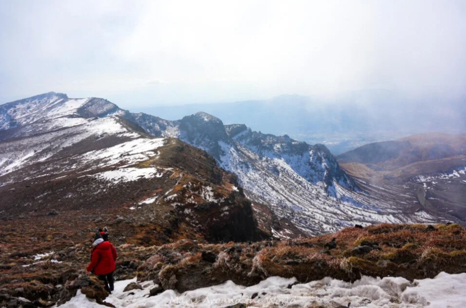 Takadake summit and the outer wall of the Aso Caldera