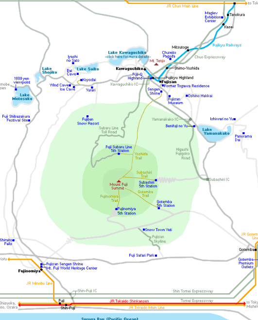The Subashiri Trail route map
