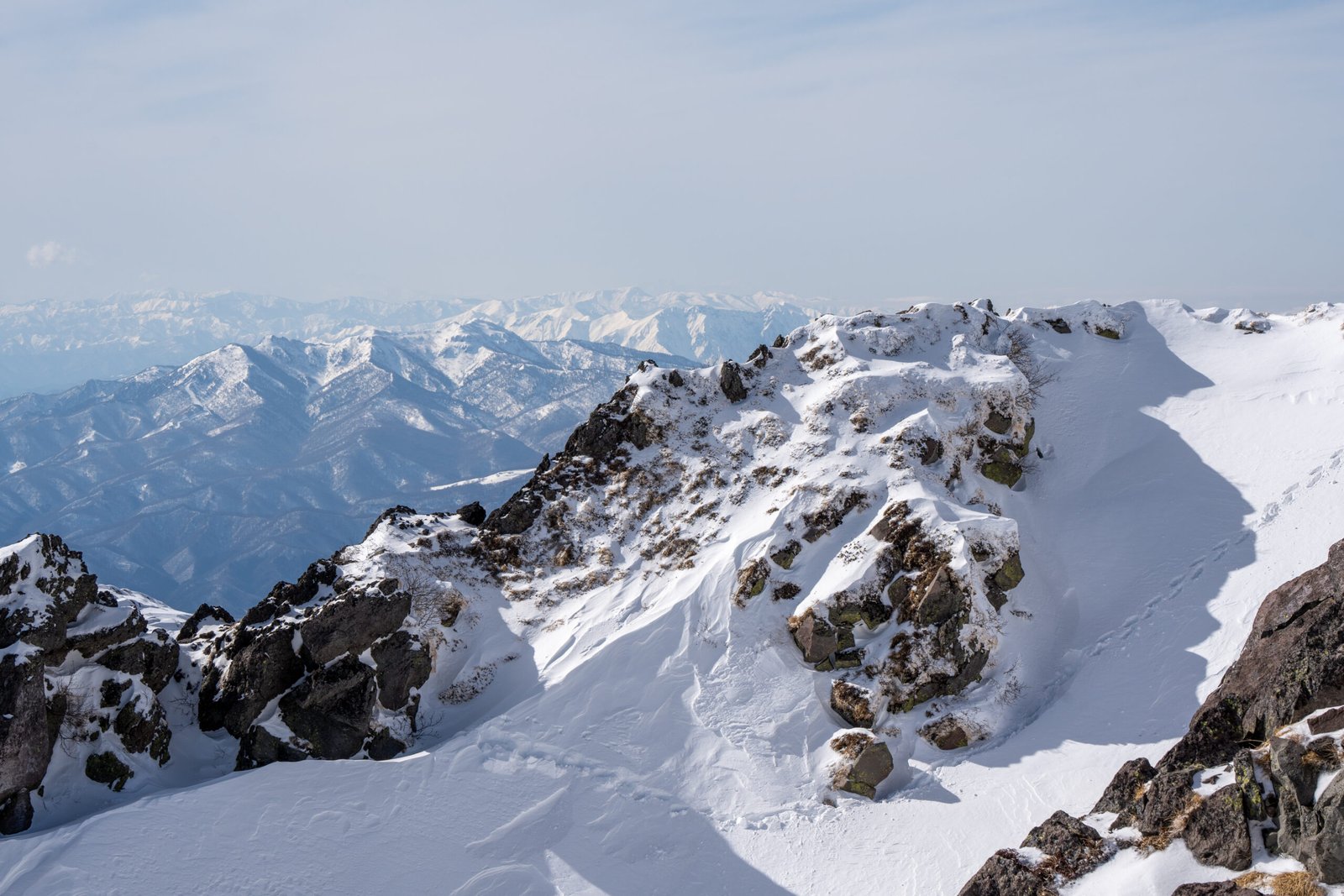Rocky summit ridge of Mount Nikko-Shirane
