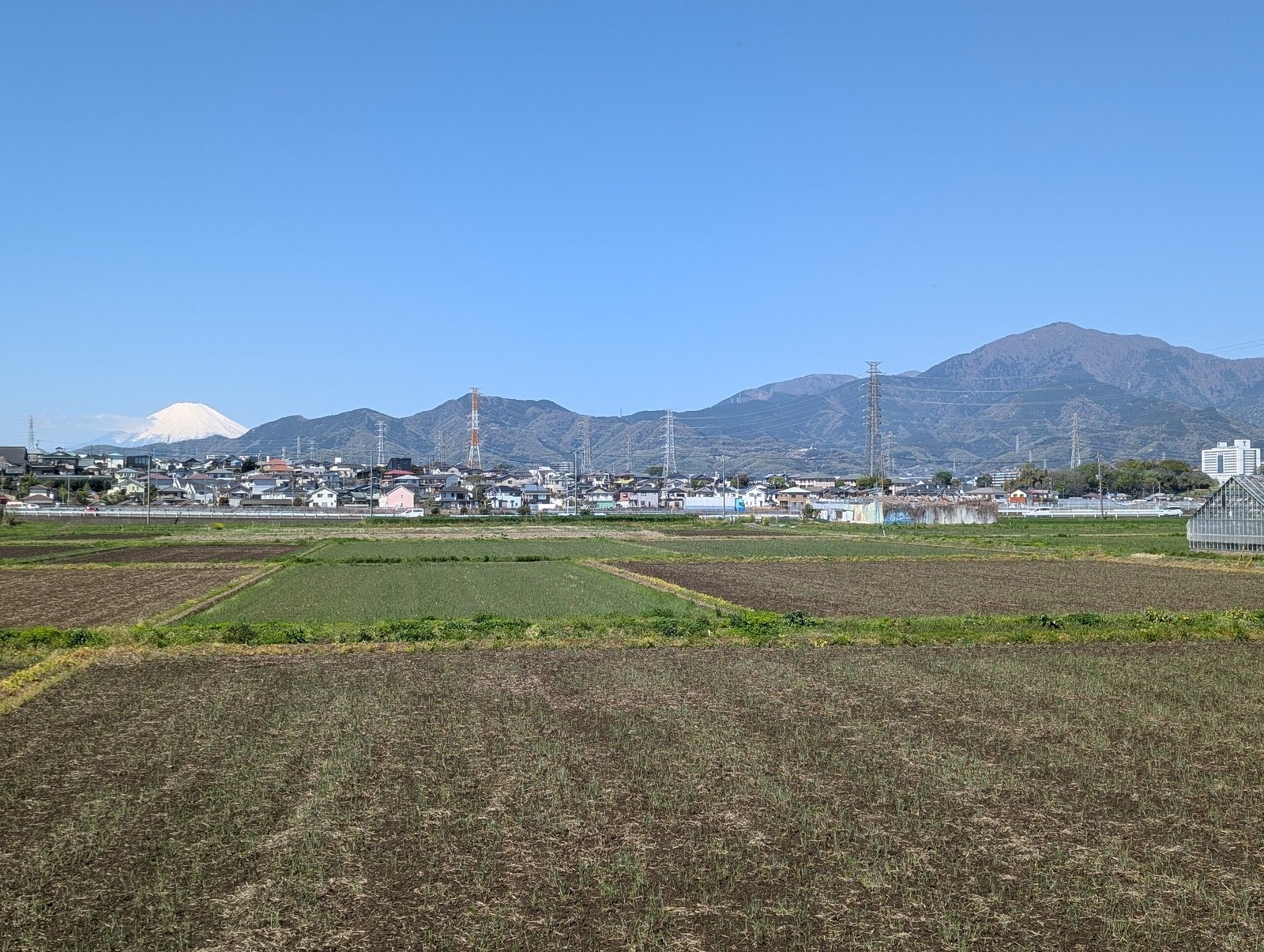 Mount Oyama rising above Isehara City in Kanagawa Prefecture